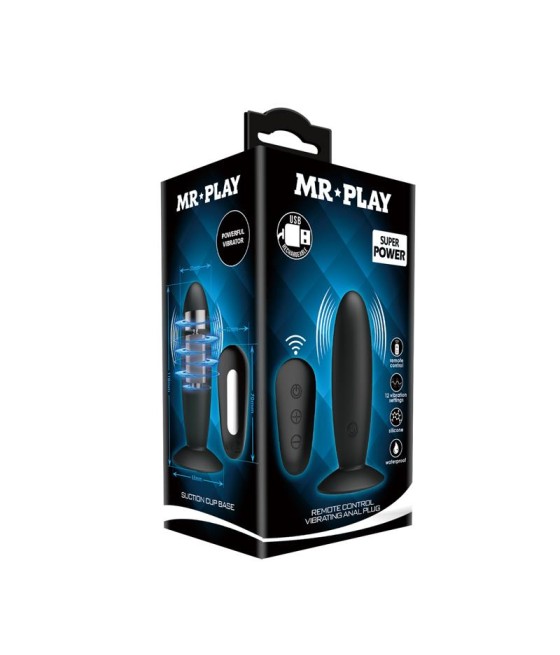 Mr Play Plug Anal con Vibracion y Control Remoto USB