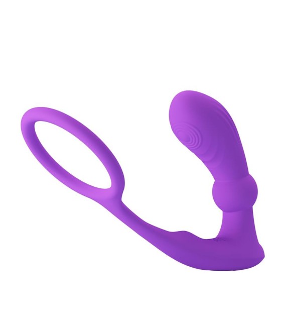 Warren Plug Anal y Anillo para el Pene con Vibracion y Pulsacion a Control Remoto