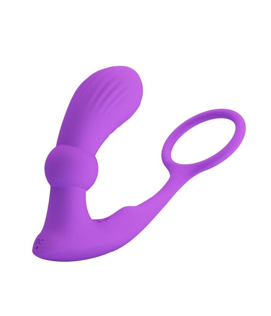 Warren Plug Anal y Anillo para el Pene con Vibracion y Pulsacion a Control Remoto