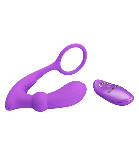 Warren Plug Anal y Anillo para el Pene con Vibracion y Pulsacion a Control Remoto