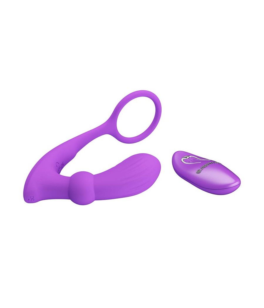 Warren Plug Anal y Anillo para el Pene con Vibracion y Pulsacion a Control Remoto