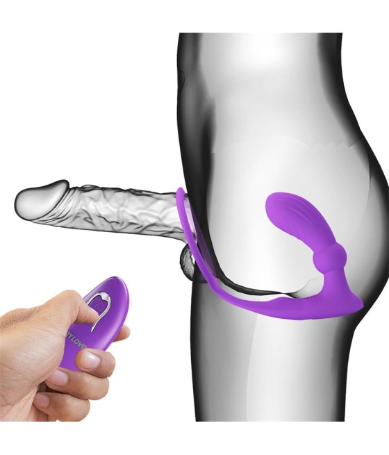 Warren Plug Anal y Anillo para el Pene con Vibracion y Pulsacion a Control Remoto