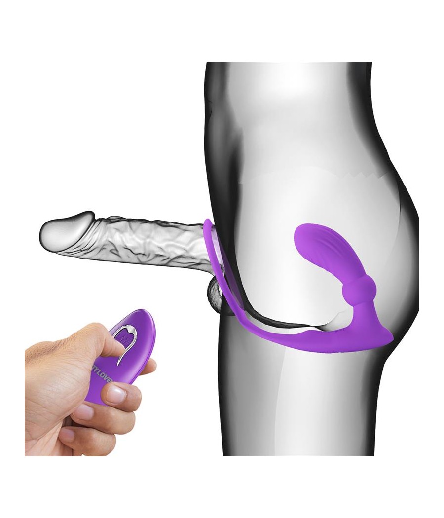 Warren Plug Anal y Anillo para el Pene con Vibracion y Pulsacion a Control Remoto