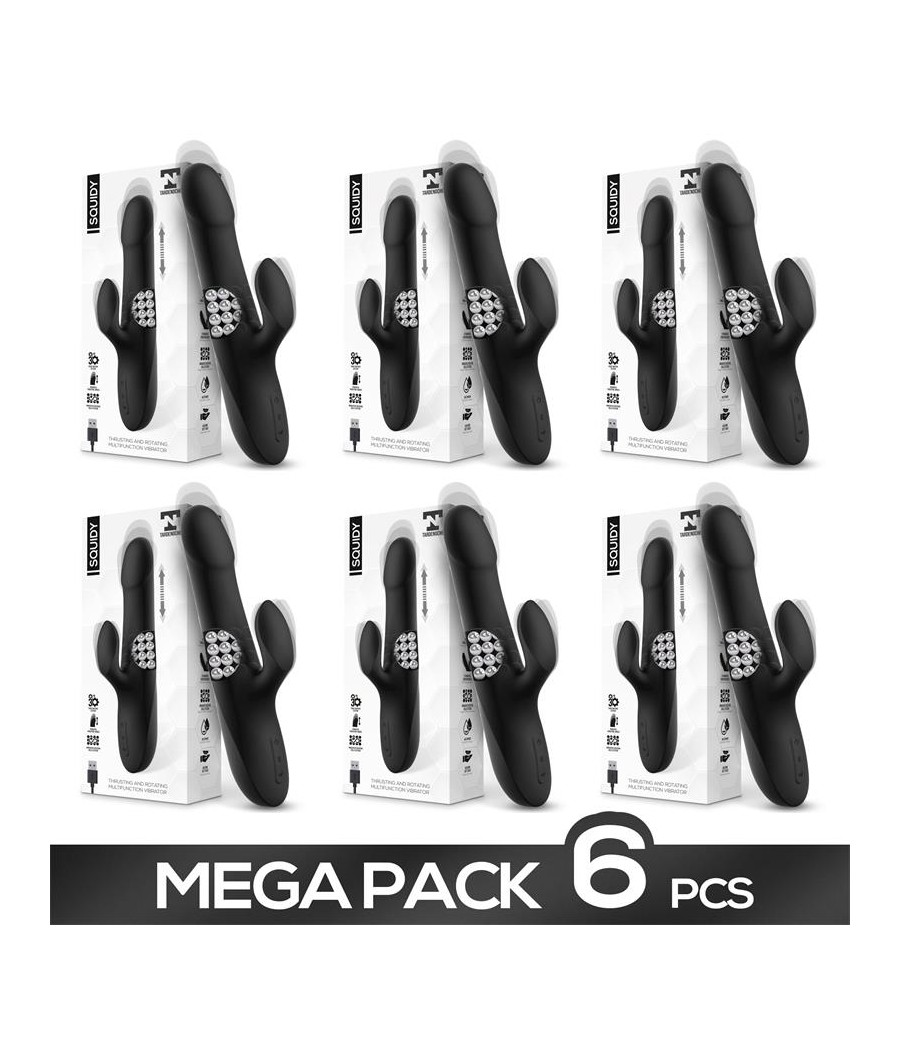 Pack de 6 Squidy Vibrador con Funcion de Movimiento Up and Down y Bolas Rotadoras