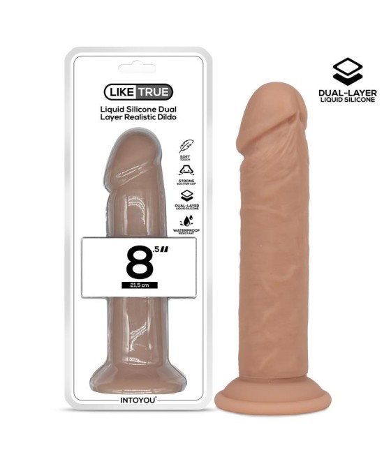 Dildo Realista Silicona Líquida Dual Layer 8.5