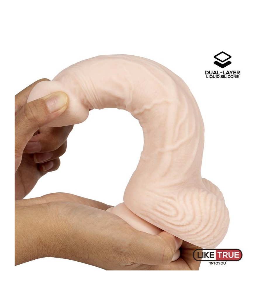 Dildo Realista Silicona Liquida Dual Layer 825 Blanco