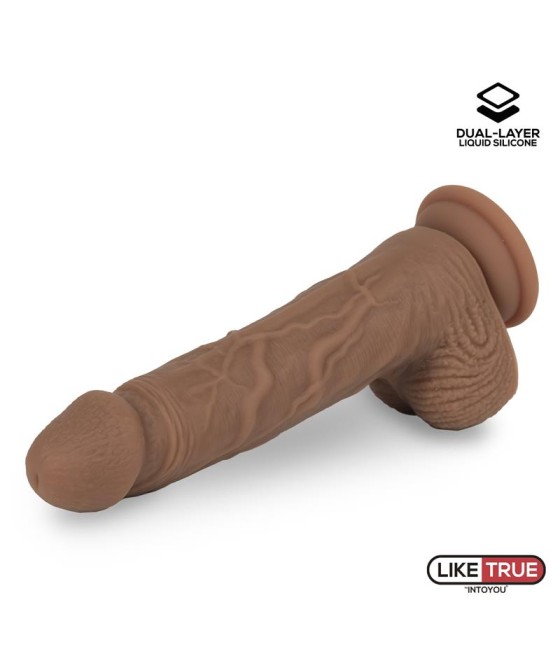 Dildo Realista Silicona Liquida Dual Layer 825 Bronceado