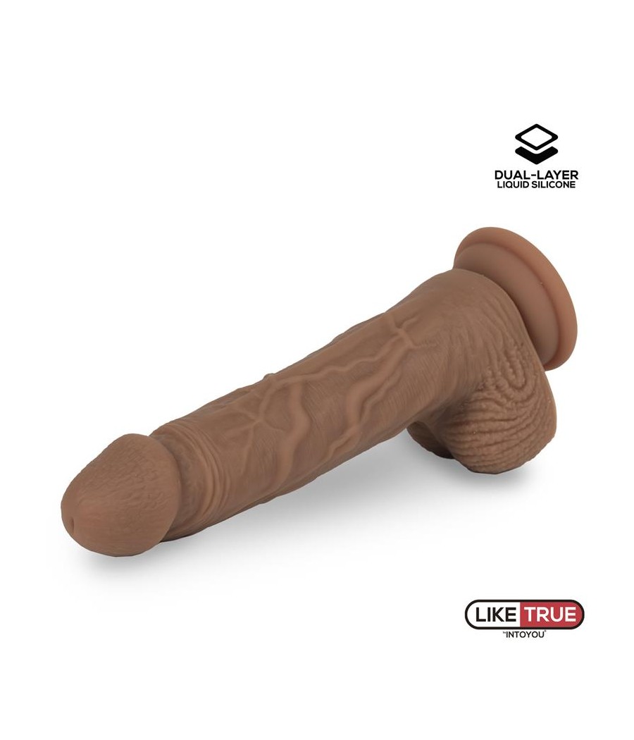 Dildo Realista Silicona Liquida Dual Layer 825 Bronceado