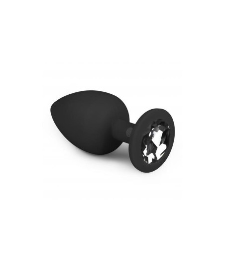 Plug Grande Con Diamante - Negro