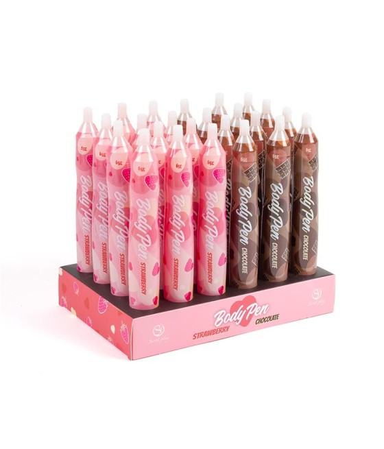 Body Pen Display con 24 units 12 Fresa 12 Chocolate