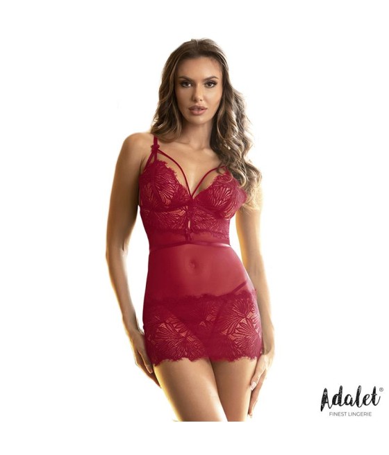 Zoe Babydoll Espalda Abierta y Tanga Rojo