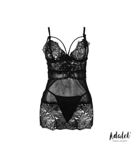 Lila Babydoll Espalda Abierta y Tanga