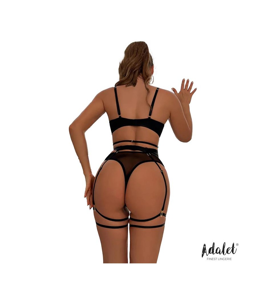 Ellie Set Sujetador Tanga Liguero y Ligas