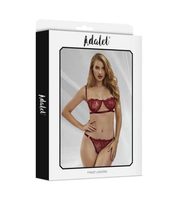 Mia Set Sujetador y Tanga de Encaje Burgundy