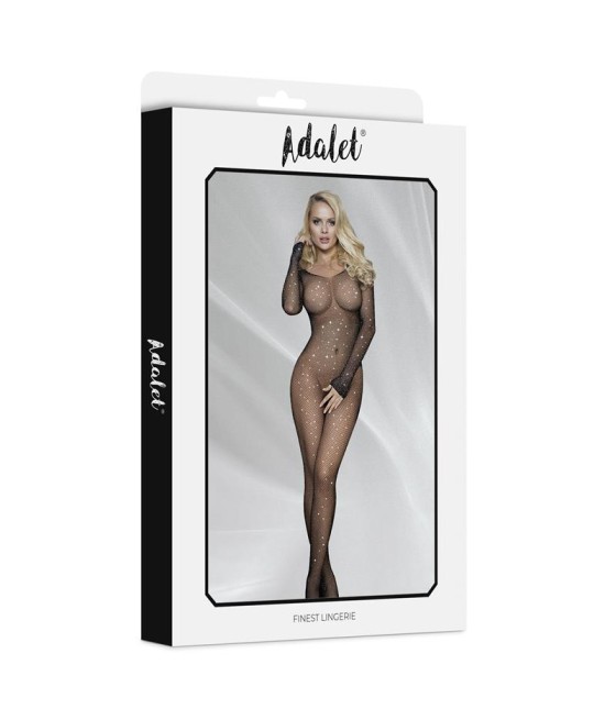 Maty Bodystocking Entepierna Abierta con Brillantes