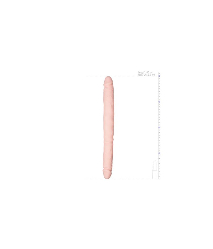 Dildo Doble Flexible Silicona Natural 40 cm