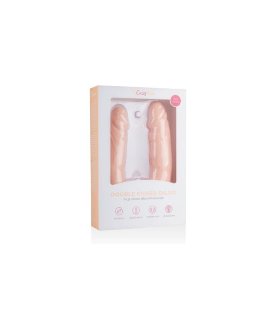 Dildo Doble Flexible Silicona Natural 40 cm