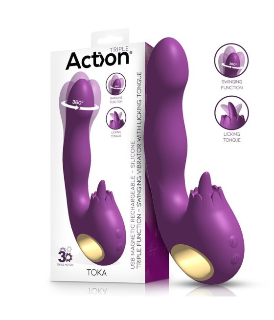 Toka Vibrador con Oscilacion 360º y Lengua Estimuladora