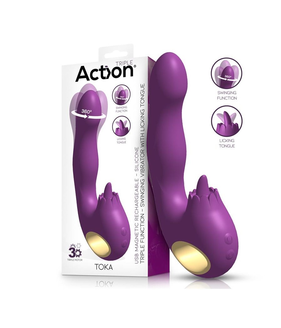 Toka Vibrador con Oscilacion 360º y Lengua Estimuladora