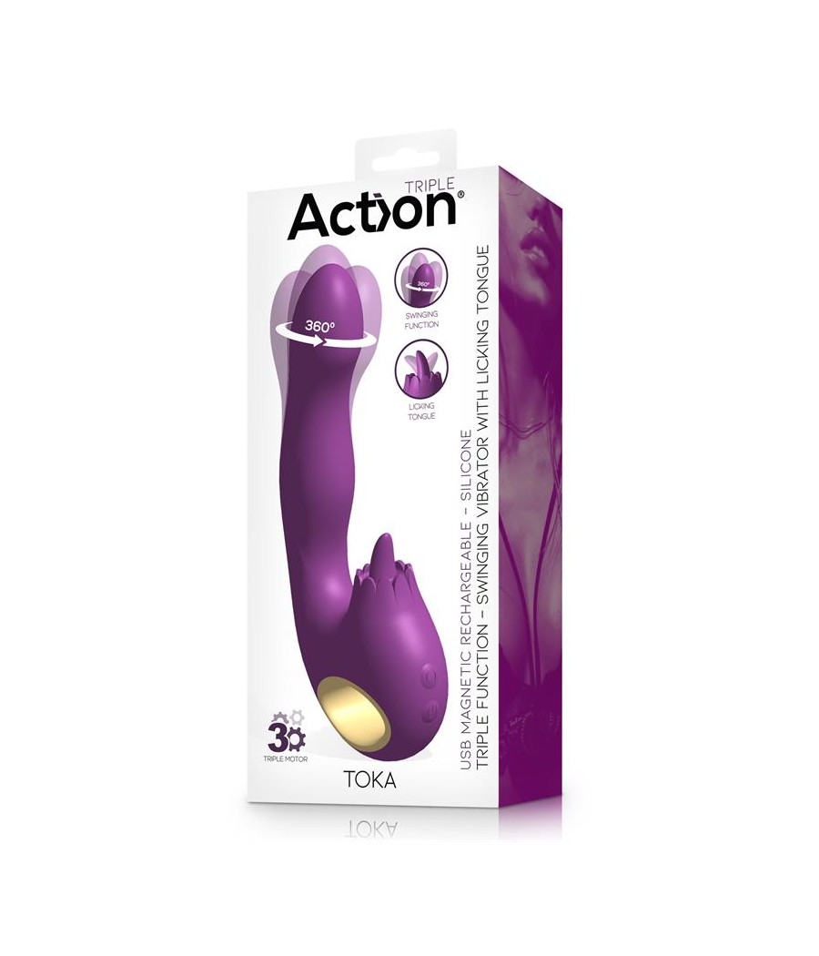 Toka Vibrador con Oscilacion 360º y Lengua Estimuladora