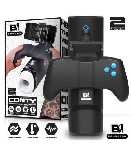 Conty Masturbador con Thrusting, Vibración y Calor Game Controller