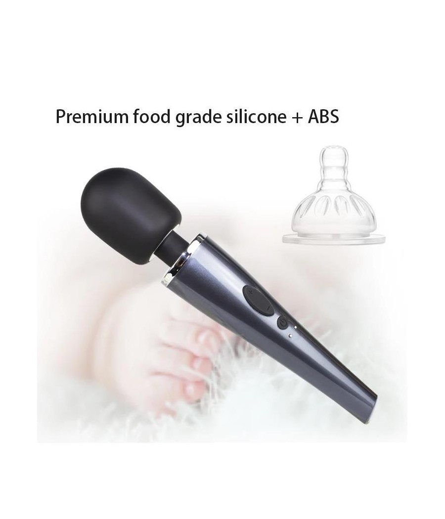 Wand Massager Relyme USB Silicone Black