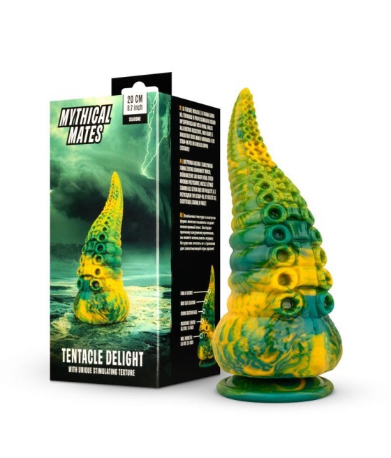 Dildo Tentacle Delight Verde y Amarillo 224 cm 88