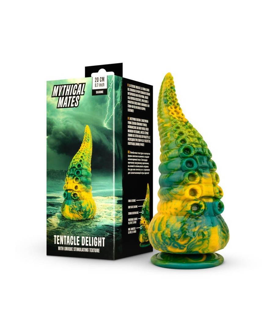 Dildo Tentacle Delight Verde y Amarillo 224 cm 88