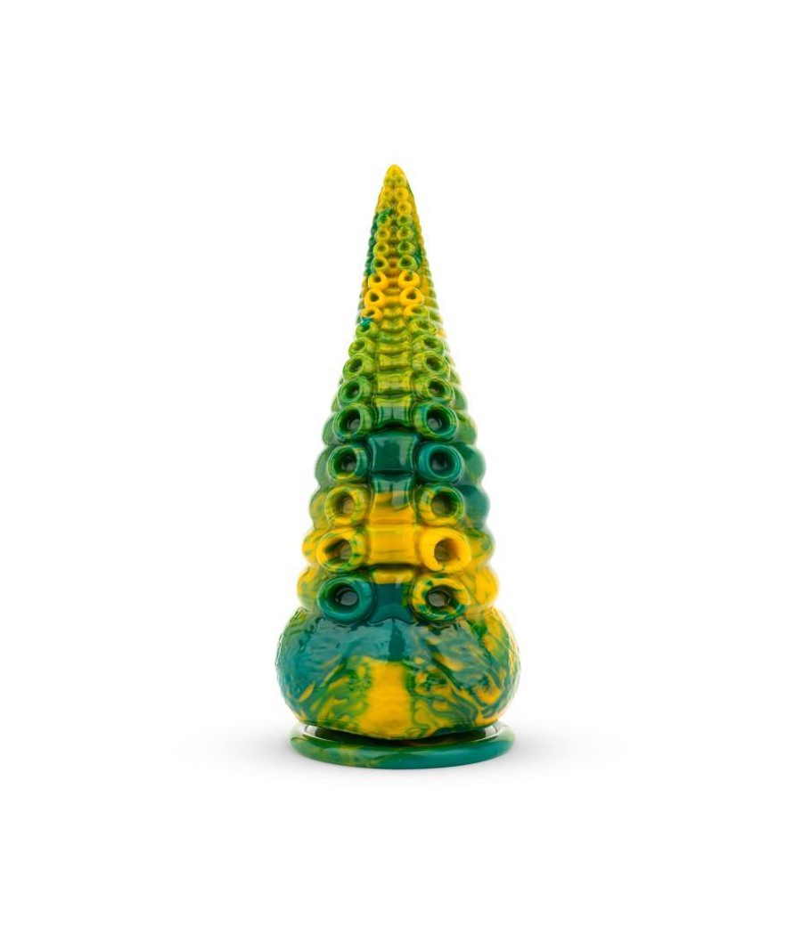 Dildo Tentacle Delight Verde y Amarillo 224 cm 88