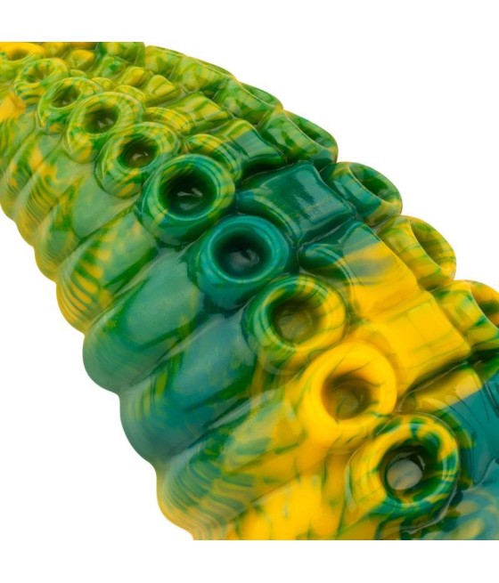 Dildo Tentacle Delight Verde y Amarillo 224 cm 88