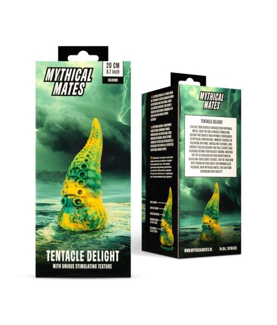 Dildo Tentacle Delight Verde y Amarillo 224 cm 88