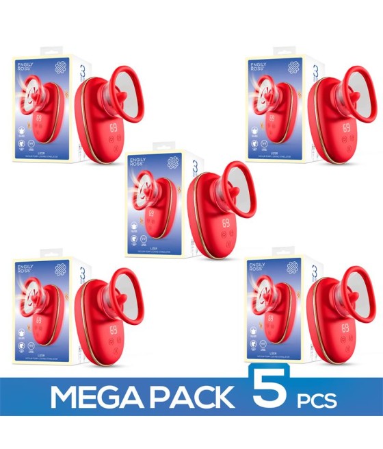 Pack de 5 Lizer Estimulador con Lengua Oscilante Bomba de Vacio y Vibracion