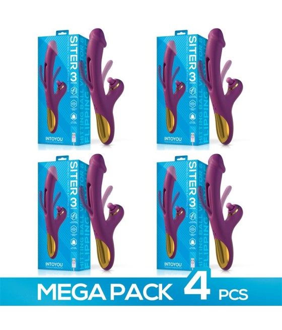 Pack de 4 Siter Vibrador con Lengua Movimiento Flipping y Bola Golpeteo