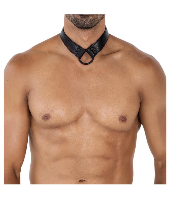 BL4CK08 C Ring Body Collar Blackleatherlike Talla unica