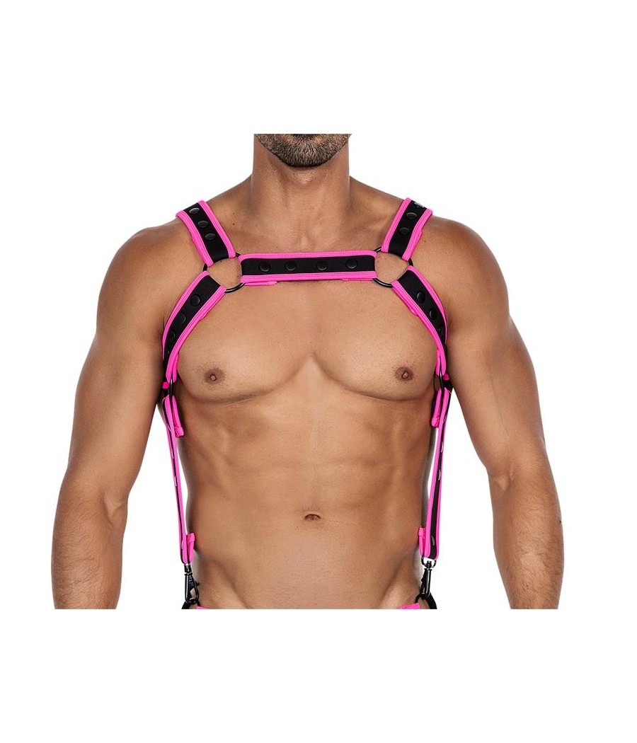 H4RNESS05 Arnes de Pecho Neon Rosa Talla unica