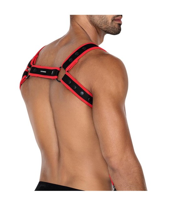 H4RNESS05 Arnes de Pecho Neon Rojo Talla unica