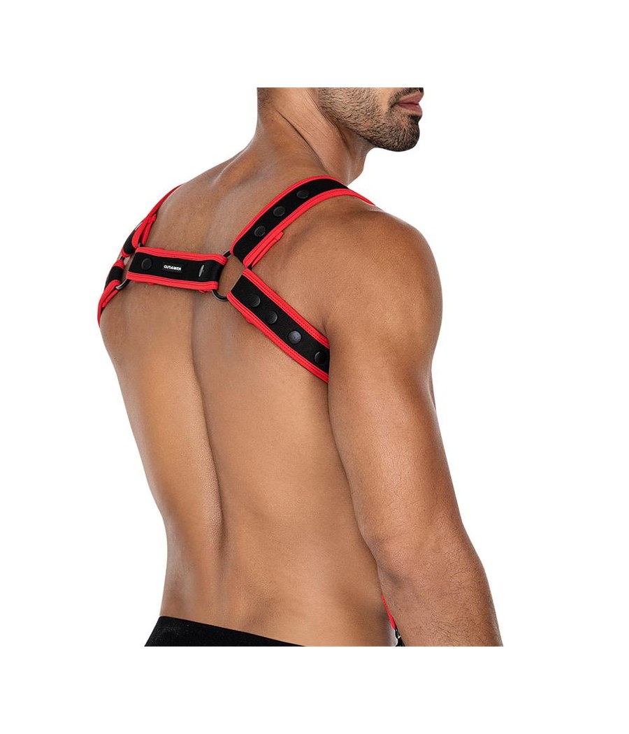 H4RNESS05 Arnes de Pecho Neon Rojo Talla unica