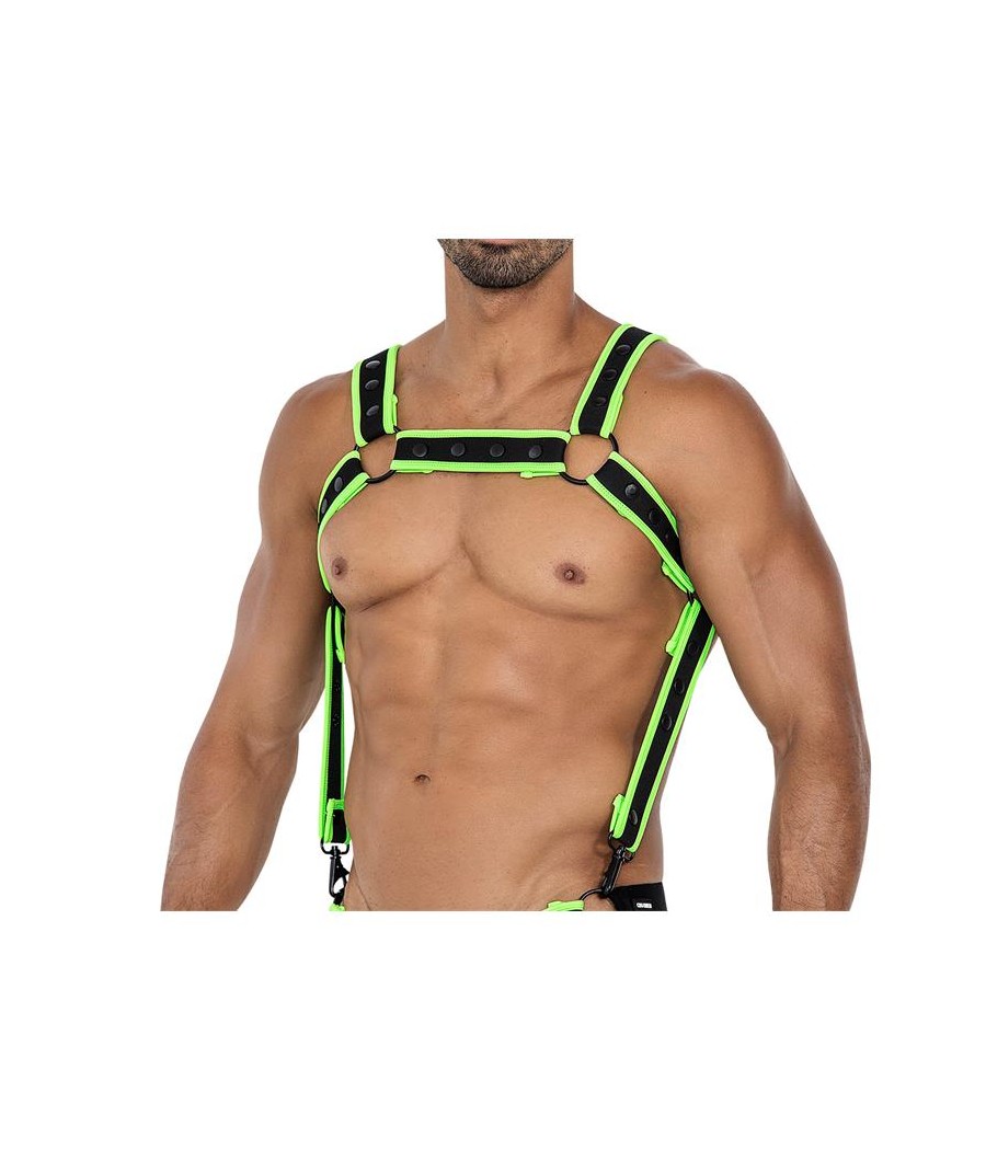 H4RNESS05 Arnes de Pecho Neon Verde Talla unica