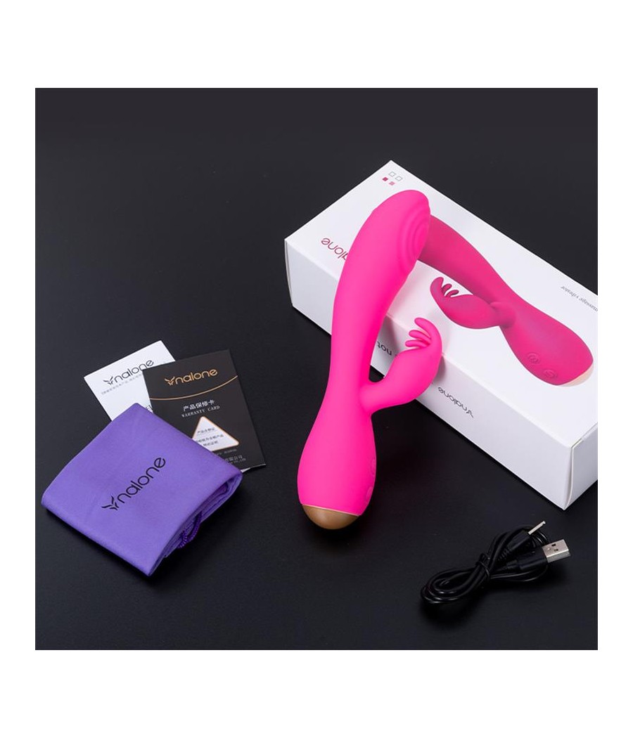 Conejito Vibrador Magic Stick con Pulsacion Fucsia