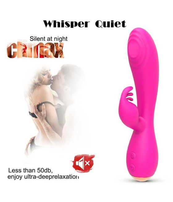 Conejito Vibrador Magic Stick con Pulsacion Fucsia