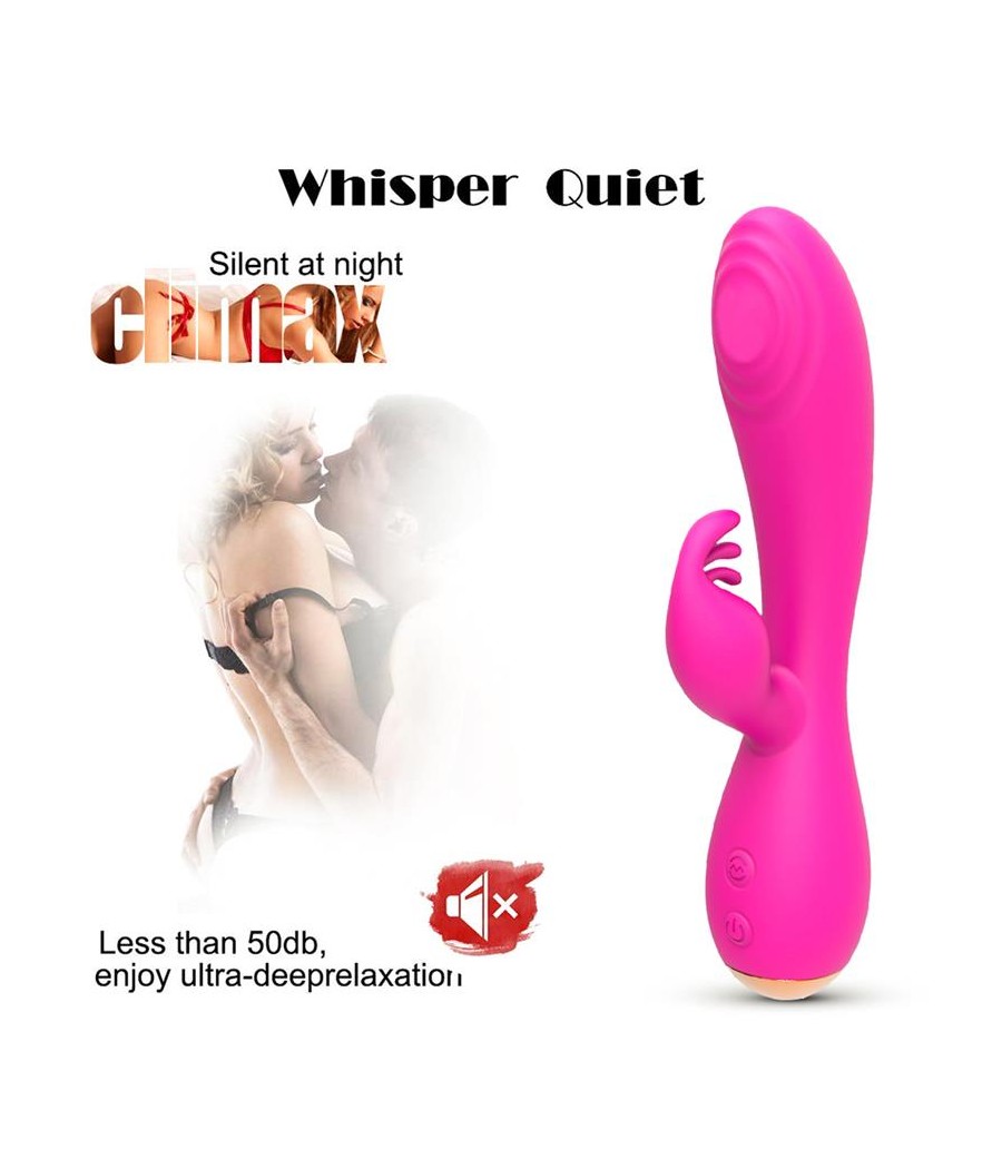 Conejito Vibrador Magic Stick con Pulsacion Fucsia