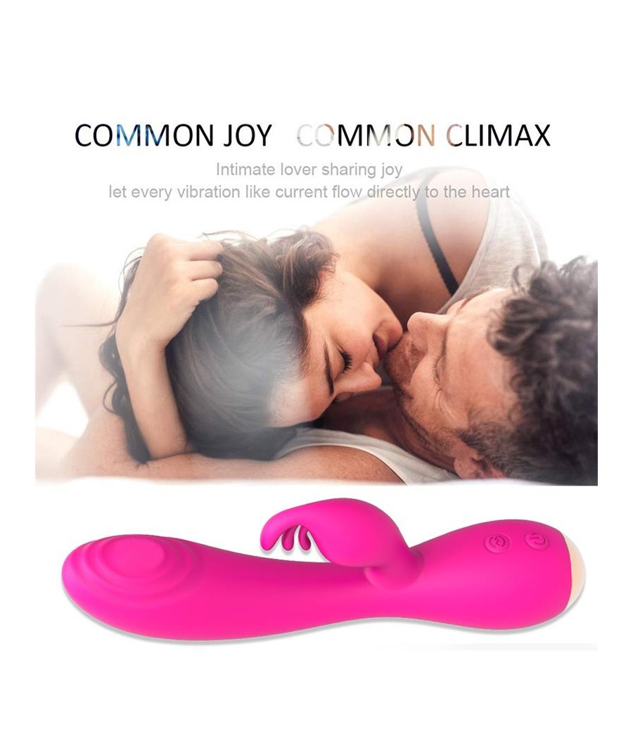 Conejito Vibrador Magic Stick con Pulsacion Fucsia