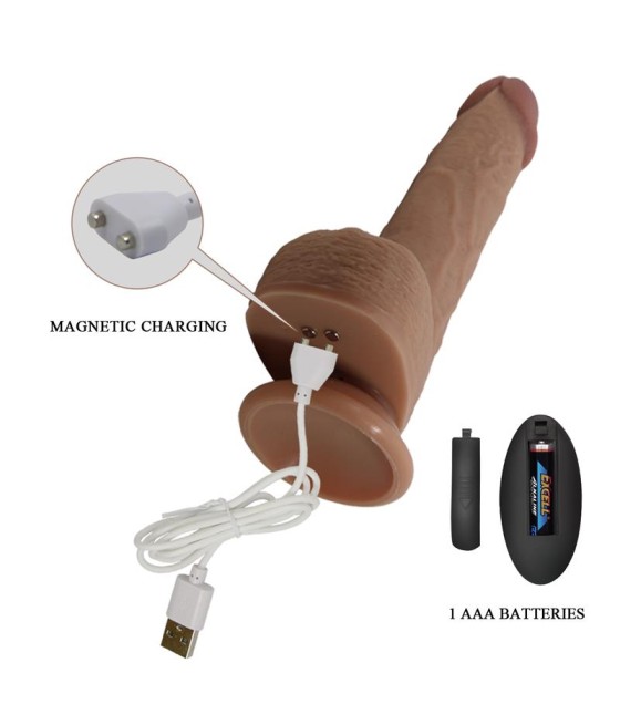 Tommy Dildo Realista con Vibracion y Thrusting con Contorl Remoto