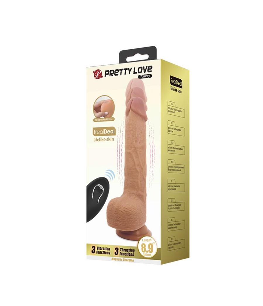 Tommy Dildo Realista con Vibracion y Thrusting con Contorl Remoto