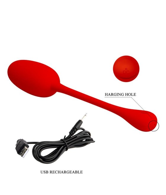 Knucker Huevo Vibrador Rojo