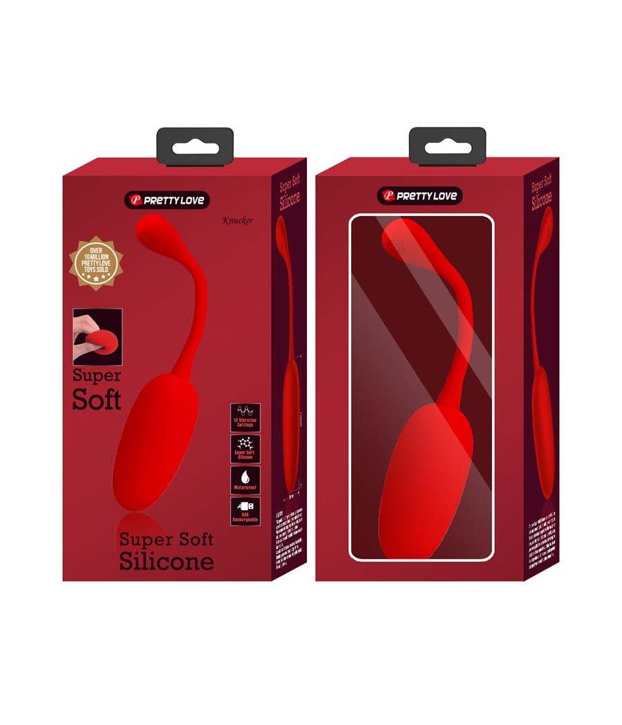 Knucker Huevo Vibrador Rojo