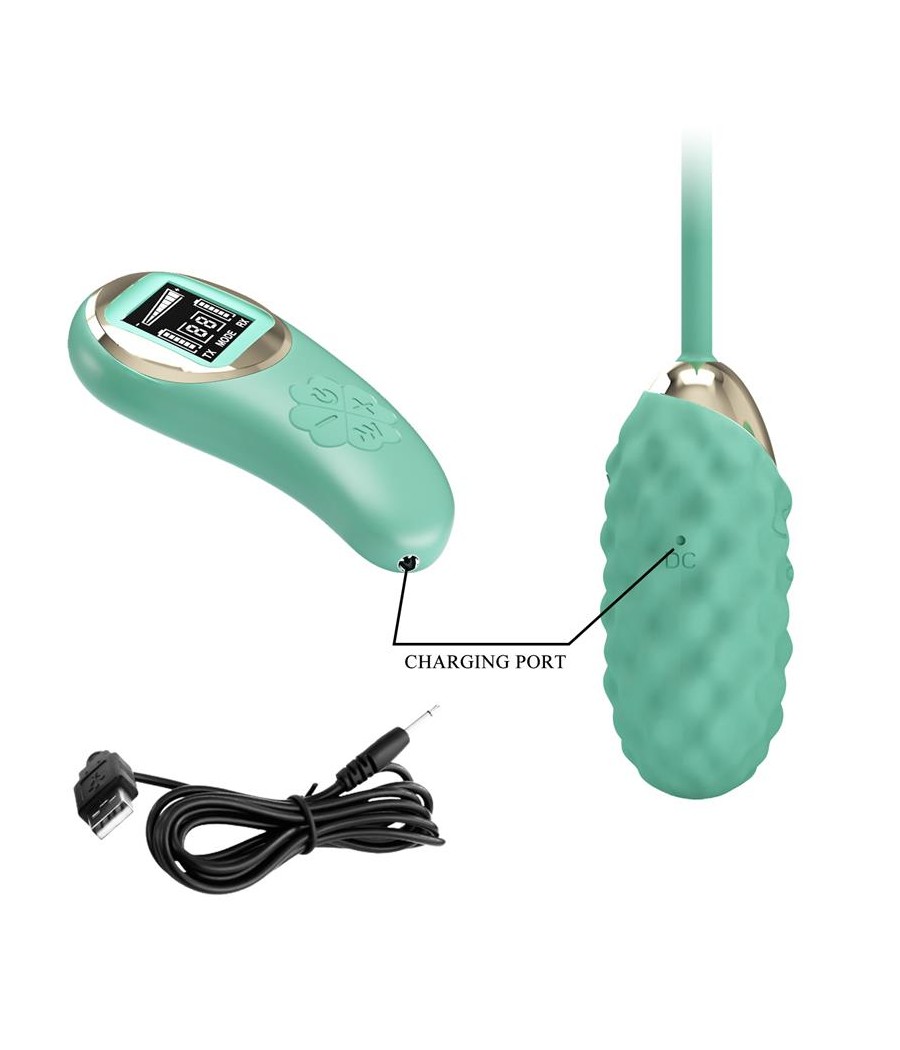 Vivian Huevo Vibrador con Control Remoto Pantalla Digital Verde