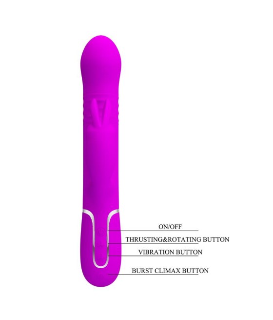 Coale Vibrador con Bolas Rotatorias y Up and Down USB