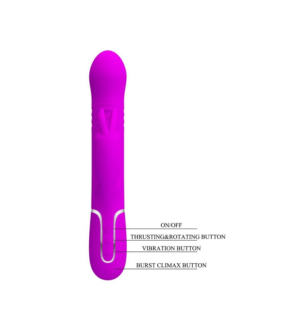 Coale Vibrador con Bolas Rotatorias y Up and Down USB