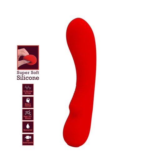 Prescott Vibrasor USB Silicona Rojo